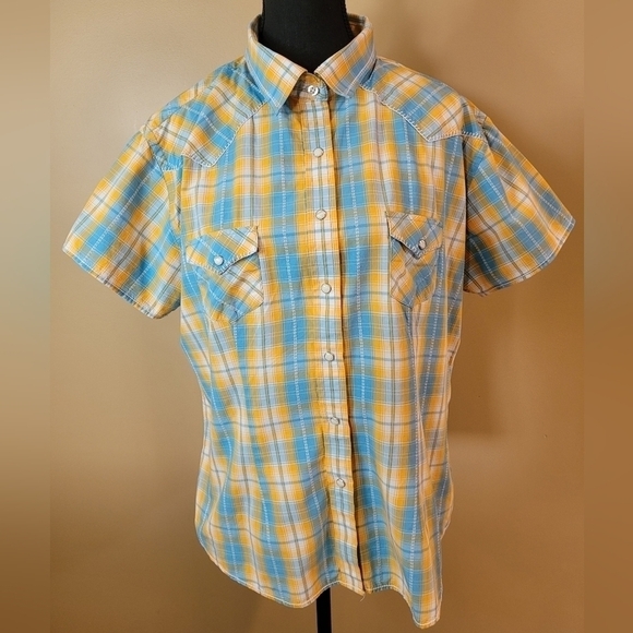 ROUGH STOCK PANHANDLE SLIM Snap-down Western Shirt, Size XL - Picture 2 of 14